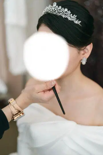 웨딩 티아라 하츠코엔도 높이 낮음