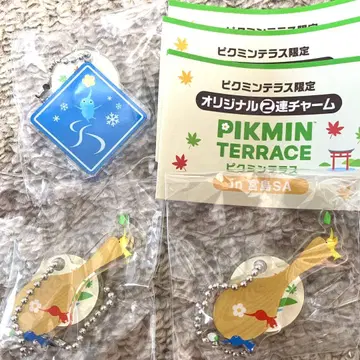 3종 세트 피크민 테라스 in 미야지마 한정판 오리지널 2단 참 키링