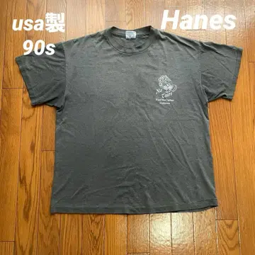 T셔츠 usa제 90s 흑먹색 박스 실루엣 싱글 스티치