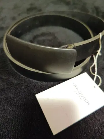 VANQUISH 가죽 벨트 소가죽 내로우 롱 HTC BLACK by