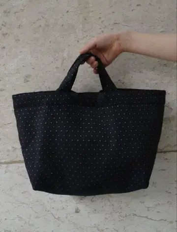 HYEON 플라워 자카드 백 DAY navy