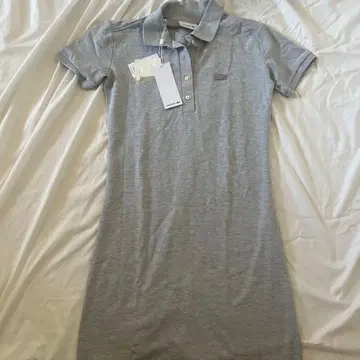 LACOSTE 폴로 셔츠 원피스 그레이