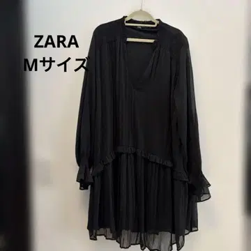 ZARA 시어 플리츠 미니 원피스