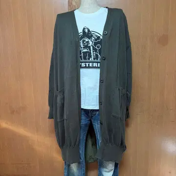 HYSTERIC GLAMOUR 롱 가디건 카키
