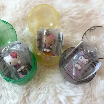 산리오 캐릭터즈 헤이세이 갸루 참 키티 일광화상 키티 3종 세트