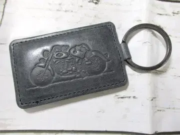 새상품 키링 스누피 천연 가죽 남성용 [ Joe Cool ] 네이비!