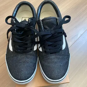 VANS Black 라메 스니커즈 24.5cm