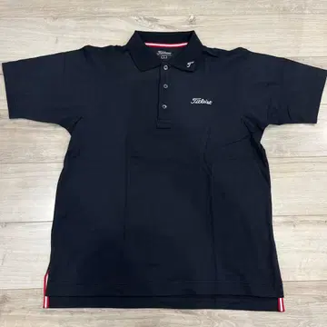 미사용 Titleist 골프 셔츠 반팔 블랙 L 타이틀리스트 피케 셔츠