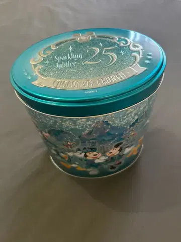 도쿄디즈니씨 25주년 초콜릿 크런치 빈 캔