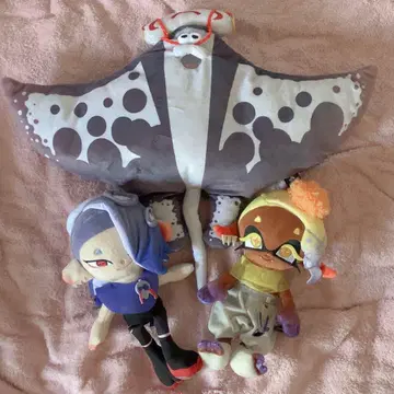 Splatoon3 스리미 연합 봉제 인형 세트 만타로 우츠호 후우카