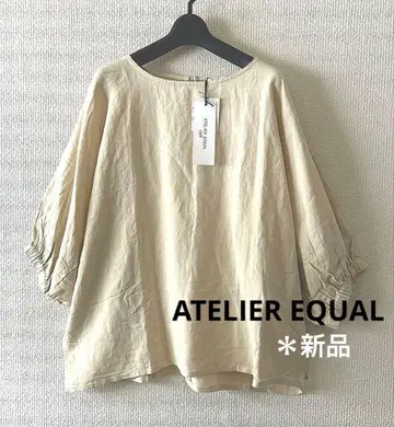 [ ATELIER EQUAL ] 새상품 린넨 레이온 돌먼 슬리브 블라우스