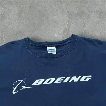 BOEING 기업 기업 로고 네이비 페이드 L t셔츠 항공 우주 기기