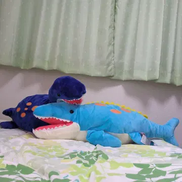 공룡시대 BIG 봉제 인형 2체 세트 모사사우루스 엘라스모사우루스