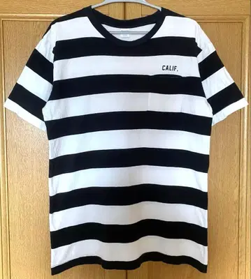 FUCT 파크 보더 포켓 티셔츠 L 사이즈 CALIF. 블랙 화이트