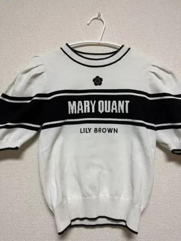 한정판 콜라보 MARY QUANT x LILY BROWN 반팔 니트