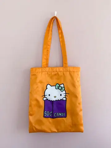 Hello Kitty 50주년 토트백 한정판 오렌지