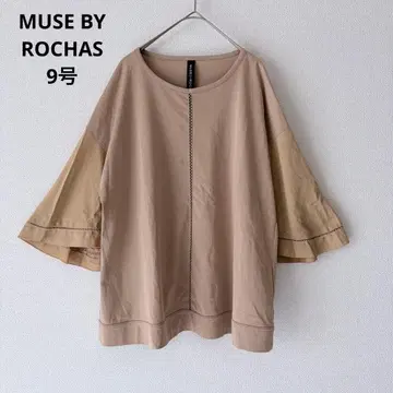 MUSE BY ROCHAS 레리안 레이스 티셔츠 핑크 베이지 9호