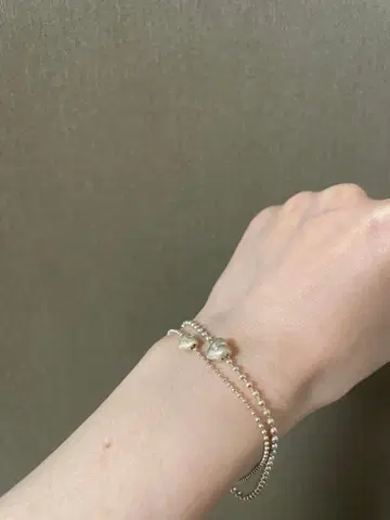 실버 925 하트 참 볼 체인 팔찌