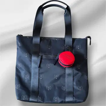 [ 레어템 ] TOMMY HILFIGER 토트백 로고 디자인 네이비