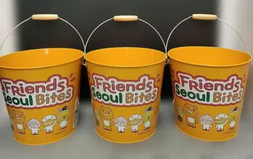 카카오프렌즈 스틸 바구니 3개