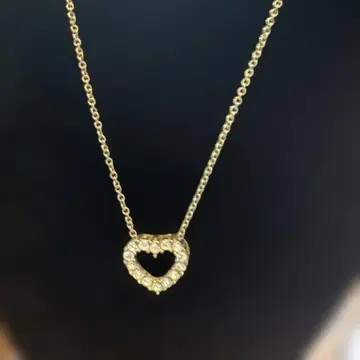 하트 모티브 목걸이 골드 컬러