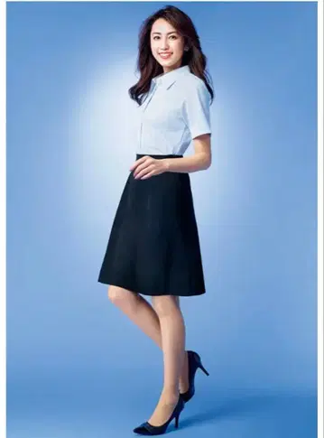 [ 미사용 새상품 ] BONMAX A라인 스커트 네이비 15호 사무복