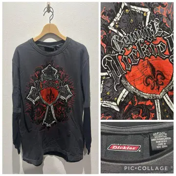 빈티지 Dickies Affliction Y2K 더블 슬리브 롱티