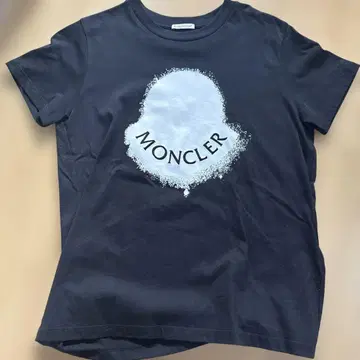 MONCLER 티셔츠 블랙 로고 프린트 L 사이즈