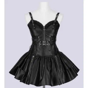 IMVAL leather dress BLK QOOZA