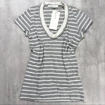 sacai luck 사카이 럭 보더 티셔츠 반팔 그레이 1