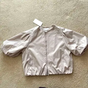 ZARA 노카라 볼륨 슬리브 블루종 베이지 새상품 택 포함