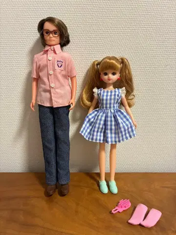 리카짱 다정한 아빠와 리카짱 인형 2체 세트 옷 갈아입히기 인형