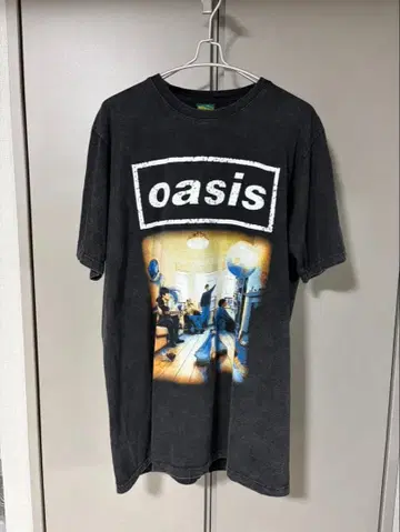 [ 미사용 ] 오아시스 oasis 락 T셔츠 블랙 XL