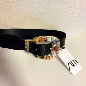 ZARA 멀티 컬러 비쥬 웨스턴 벨트
