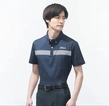 타이틀리스트 가슴 스트라이프 선염 셔츠 T