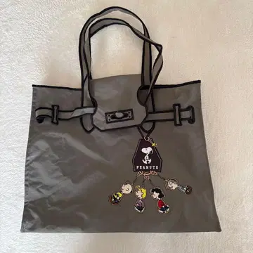 라쿠제트 SNOOPY 스누피 콜라보 백 키링 블랙 S