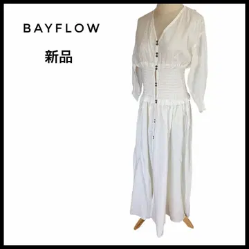 [택 포함 새상품] BAYFLOW 허리 셔링 원피스 M 화이트