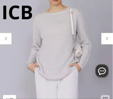 iCB 페이퍼 블렌드 샤인 니트 풀오버 토프