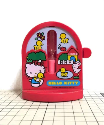 헬로키티 모래시계 플라스틱제 빨간색