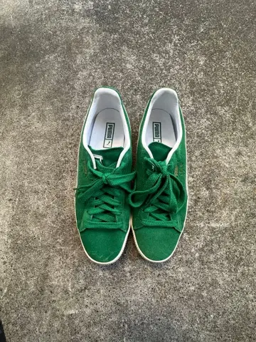 PUMA Clyde Green Suede Sneakers 27cm