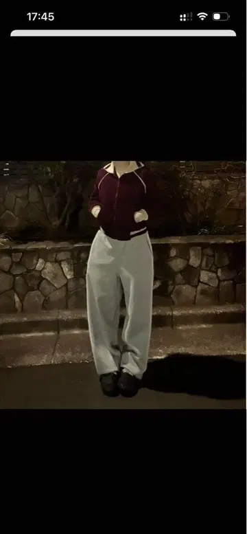 70s 버건디 코듀로이 블루종