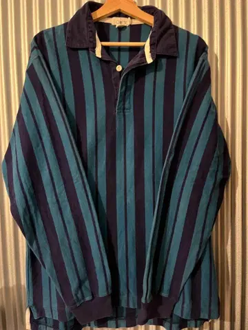 J.CREW 거인 택 90s 라거 셔츠 스트라이프 긴팔 피케 셔츠