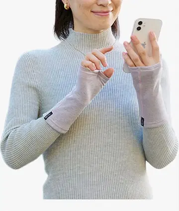 [입는 온열암반욕] BS 파인 속기모 손목 워머 일본제 새상품 핑크