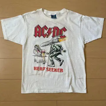 레어 80's AC/DC 티셔츠 밴드 티 빈티지