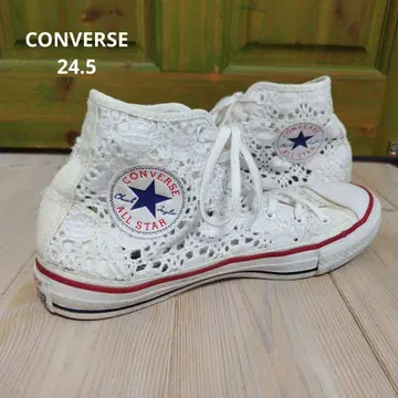 컨버스 하이컷 스니커즈 24.5 CONVERSE 레이스
