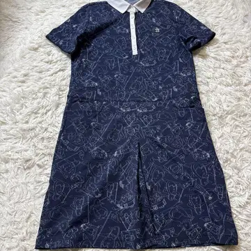 Munsingwear 골프 원피스 네이비 올 패턴