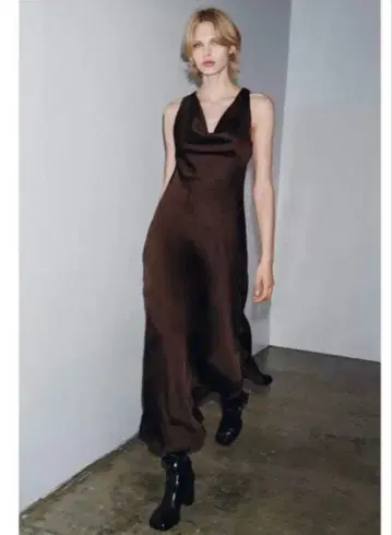 ZARA 새틴 롱 원피스 M 미사용 새상품