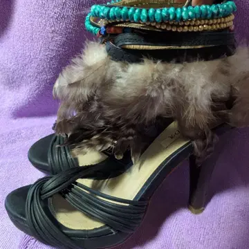 RANDA 페더 통굽 샌들 LL
