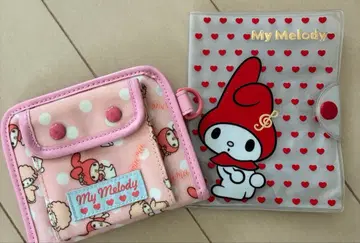 My Melody 접이식 지갑 카드 케이스 세트