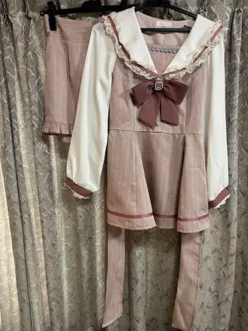 LIZLISA 세일러 셋업 핑크